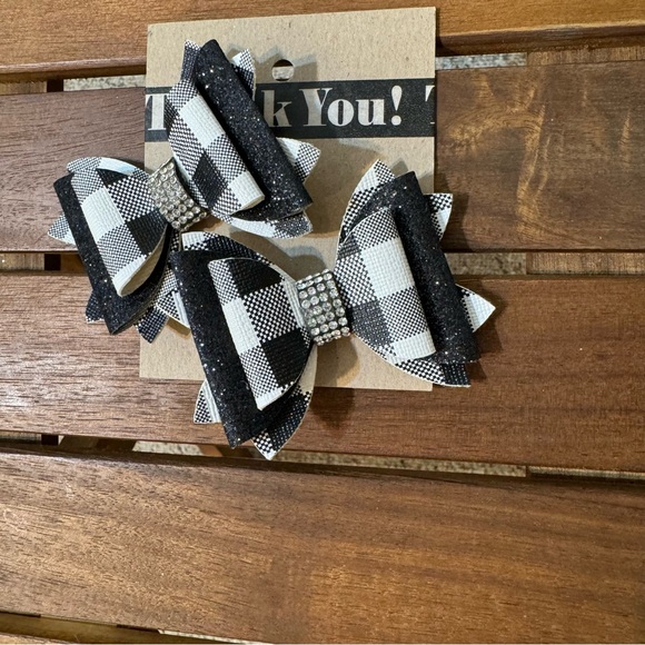 NWOT Handmade Christmas Hair Bows 3pcs / Santa Claus - Picture 8 of 9